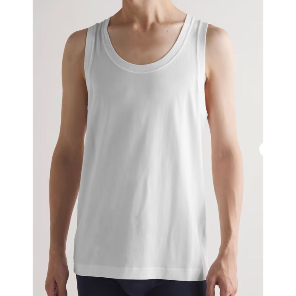 CDLP Lyocell and Pima Cotton-Blend Jersey Tank Top Sz Large